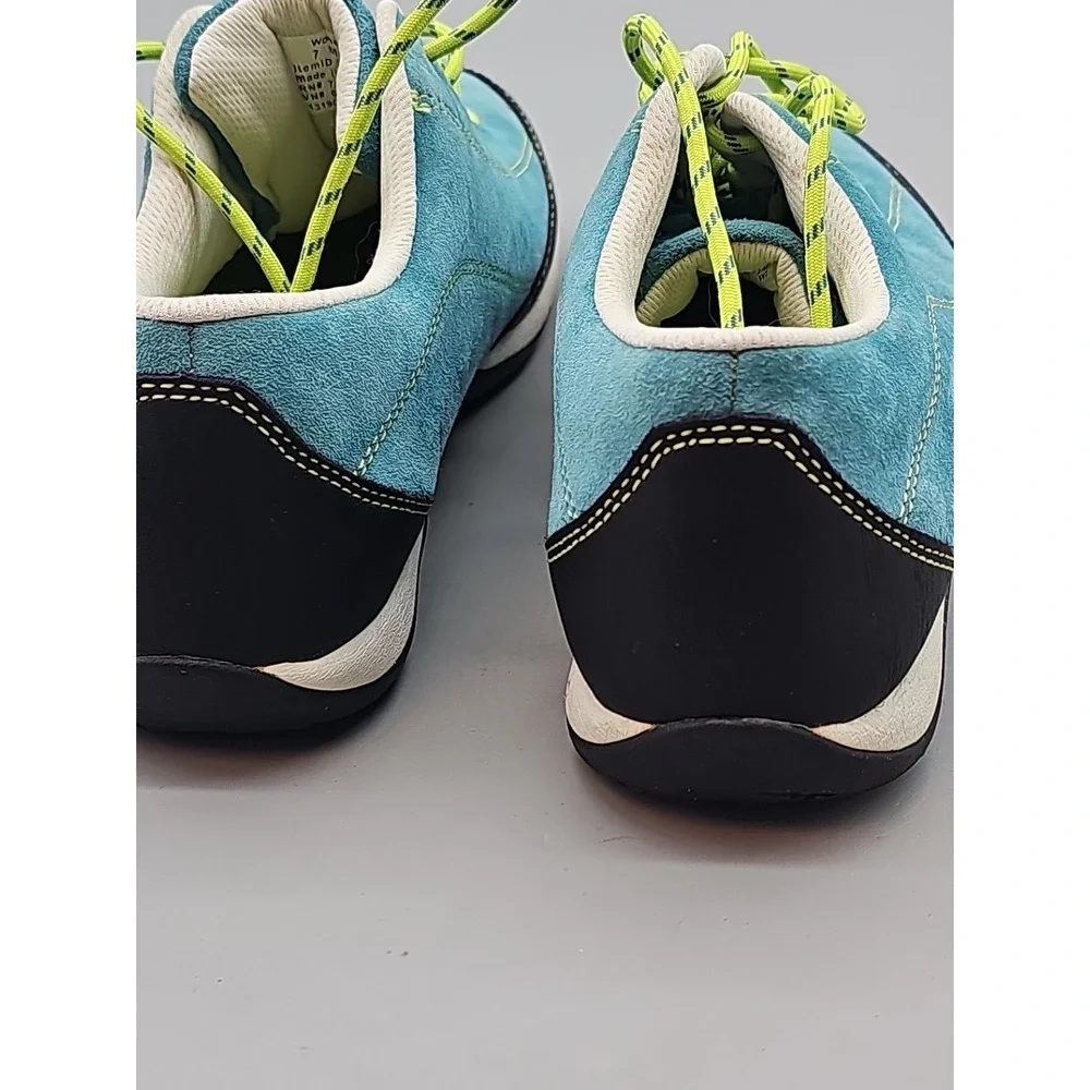 L.L. Bean Women's Suede Lace-up Sneakers Shoes Teal‎ Green Medium 7